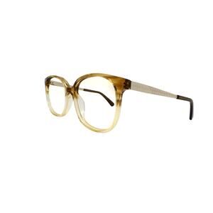 Anne Klein Translucent Honey Amber Round Acetate Glasses